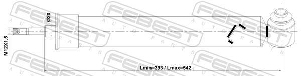 Amortecedor de choques FEBEST ref. 19110-002RL