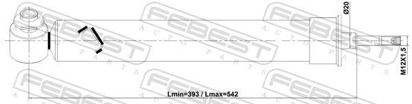 Amortisseur FEBEST ref. 19110-002RR