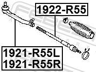 Rótula barra de dirección FEBEST ref. 1921-R55L