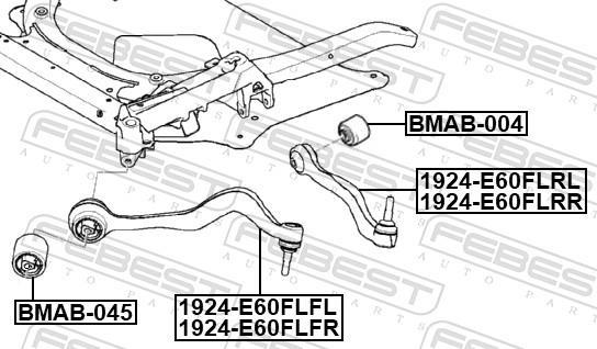 Triangle de suspension FEBEST ref. 1924-E60FLFL