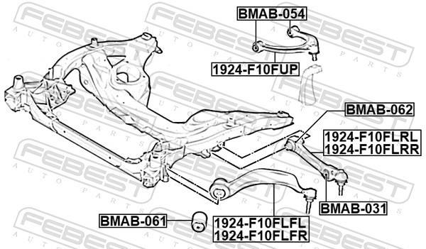 Triangle de suspension FEBEST ref. 1924-F10FLFL