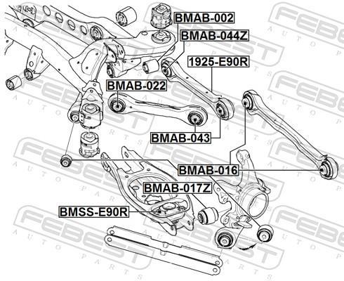 Triangle de suspension FEBEST 1925-E90R