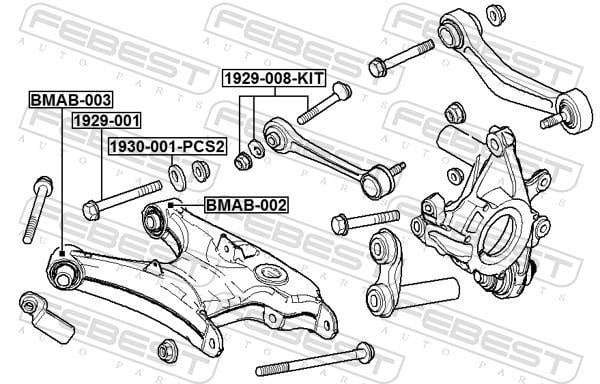 Tornillo corrector de inclinación FEBEST ref. 1929-008-KIT