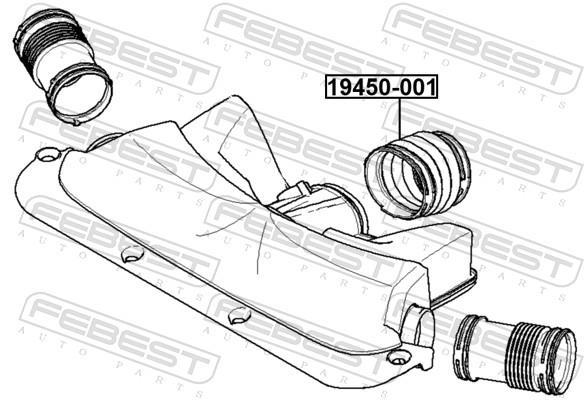 Flexible, alimentation en air FEBEST ref. 19450-001