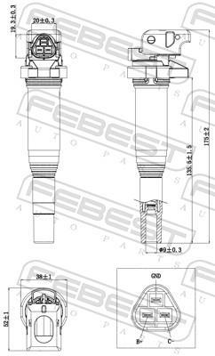 Bobine d'allumage FEBEST ref. 19640-001