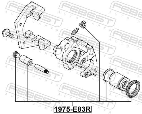 Kit de réparation d'étrier de frein FEBEST ref. 1975-E83R