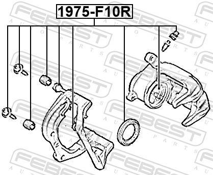 Kit de réparation d'étrier de frein FEBEST 1975-F10R