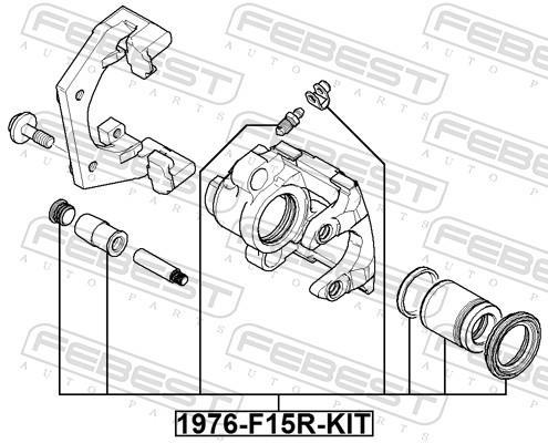 Kit de réparation d'étrier de frein FEBEST 1976-F15R-KIT