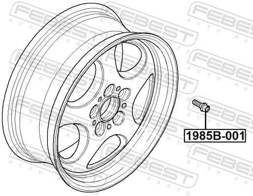 Boulon de roue FEBEST 1985B-001