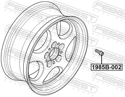 Boulon de roue FEBEST ref. 1985B-002
