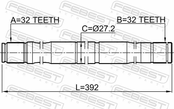 Cardan FEBEST ref. 2012-SEBLH