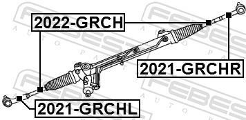 Rotule de direction intérieure FEBEST ref. 2022-GRCH