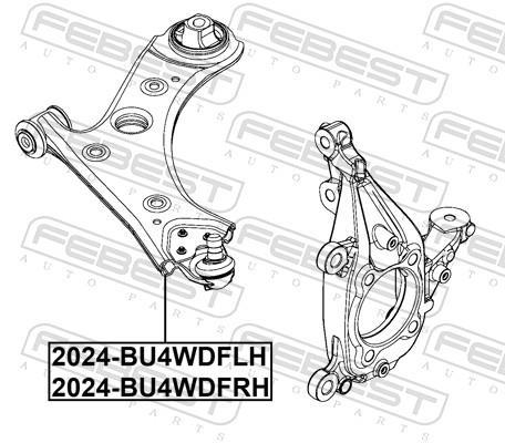 Triangle de suspension FEBEST ref. 2024-BU4WDFLH