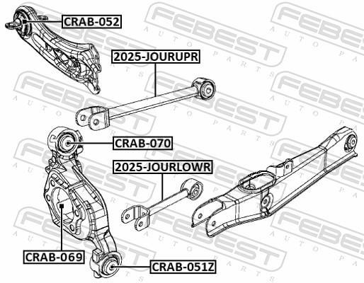 Triangle de suspension FEBEST ref. 2025-JOURUPR