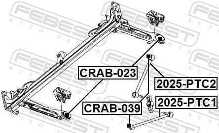 Triangle de suspension FEBEST ref. 2025-PTC1
