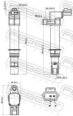 Bobina de encendido FEBEST ref. 20640-001