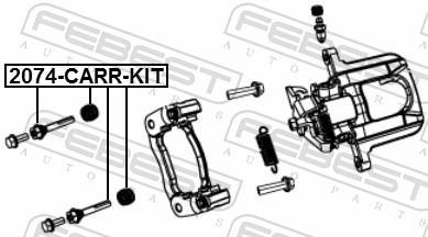 Guide d'étrier de frein FEBEST ref. 2074-CARR-KIT