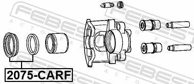 Kit de réparation d'étrier de frein FEBEST ref. 2075-CARF