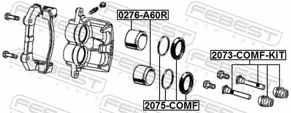 Kit reparação de pinça de travão FEBEST ref. 2075-COMF