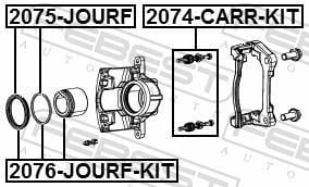 Kit de réparation d'étrier de frein FEBEST ref. 2075-JOURF