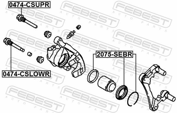Kit de réparation d'étrier de frein FEBEST ref. 2075-SEBR