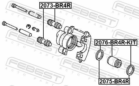 Pinça de travão FEBEST ref. 2076-BR4R-KIT