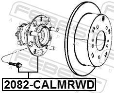 Moyeu de roue (Roulement de roue) FEBEST 2082-CALMRWD