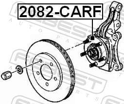 Moyeu de roue (Roulement de roue) FEBEST ref. 2082-CARF