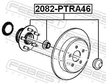 Moyeu de roue (Roulement de roue) FEBEST 2082-PTRA46