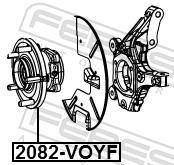 Moyeu de roue (Roulement de roue) FEBEST 2082-VOYF