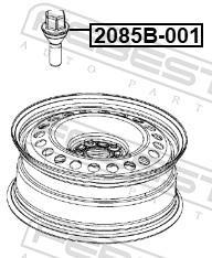 Tornillo de rueda FEBEST 2085B-001