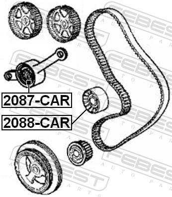 Polea inversión/guía, correa distribución FEBEST ref. 2088-CAR