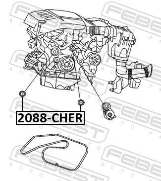 Polea inversión/guía, correa distribución FEBEST ref. 2088-CHER