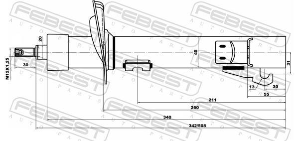 Amortecedores de choque FEBEST ref. 21110-008F-KIT