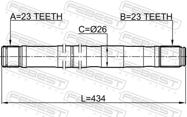 Cardan FEBEST 2112-CMAXLH
