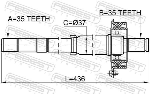 Cardan FEBEST ref. 2112-ESC