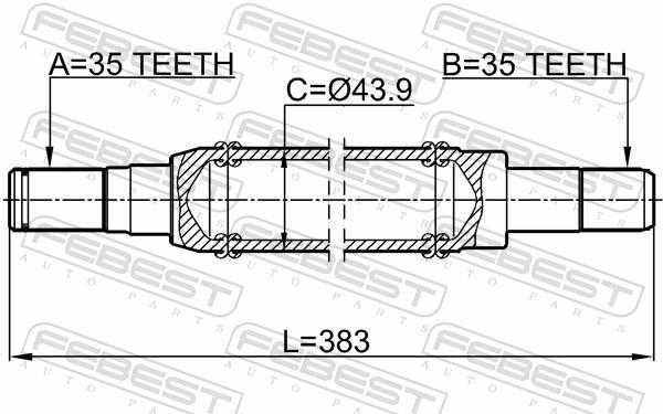 Cardan FEBEST 2112-MONRH