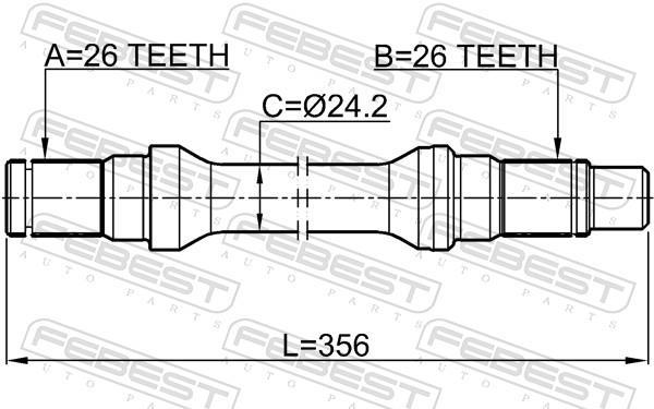 Cardã FEBEST ref. 2112-RANGELH