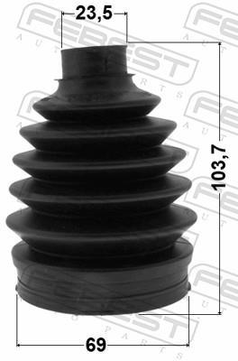 Joint-soufflet, arbre de commande FEBEST ref. 2117P-KUGR