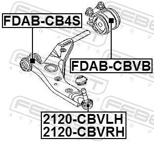 Rótula de suspensão FEBEST ref. 2120-CBVLH