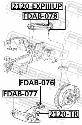 Rótula de suspensión/carga FEBEST ref. 2120-EXPIIIUP