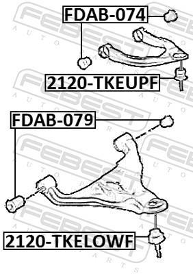 Rotule de suspension (Rotule de pivot) FEBEST ref. 2120-TKELOWF