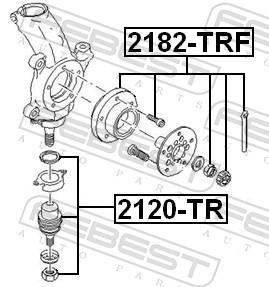 Rotule de suspension (Rotule de pivot) FEBEST ref. 2120-TR