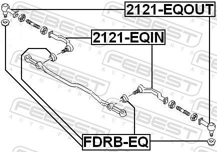 Rotule de direction FEBEST 2121-EQOUT