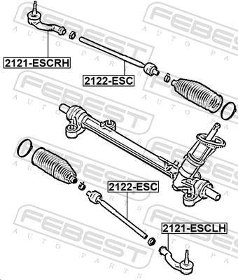Tirante da direção FEBEST ref. 2122-ESC