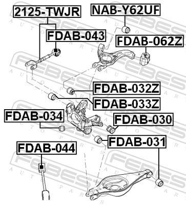 Triângulo, braço de suspensão FEBEST ref. 2125-TWJR