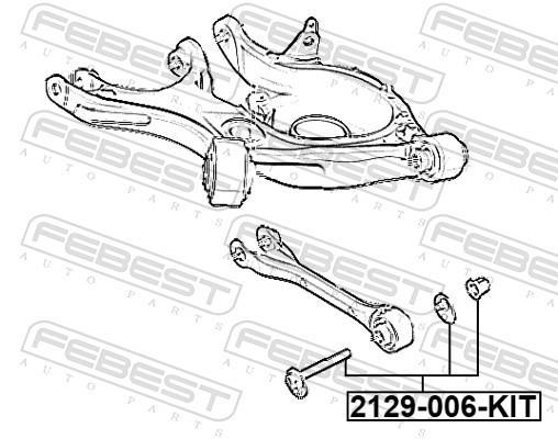 Vis de correction du carrossage FEBEST ref. 2129-006-KIT