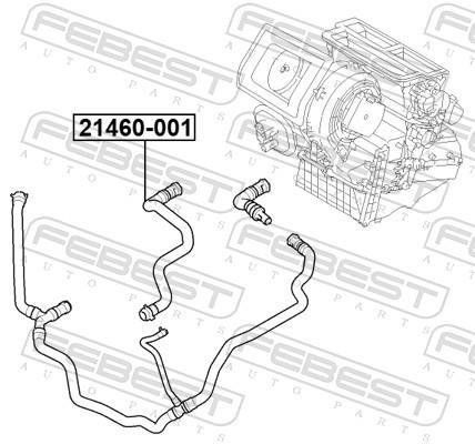 Tube de refroidissement FEBEST ref. 21460-001