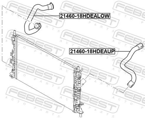Tubo de refrigeración FEBEST ref. 21460-18HDEAUP