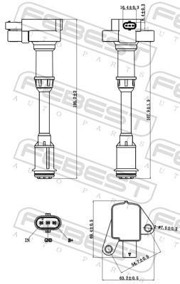 Bobina de encendido FEBEST ref. 21640-003